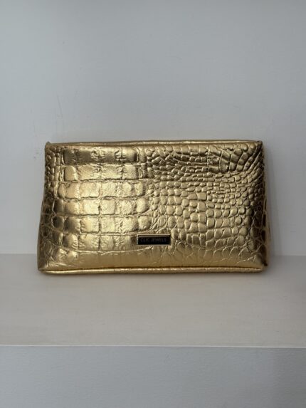 Emma gold clutch bag
