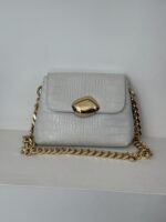 MAYA MINIBAG (white croco genuine leather)