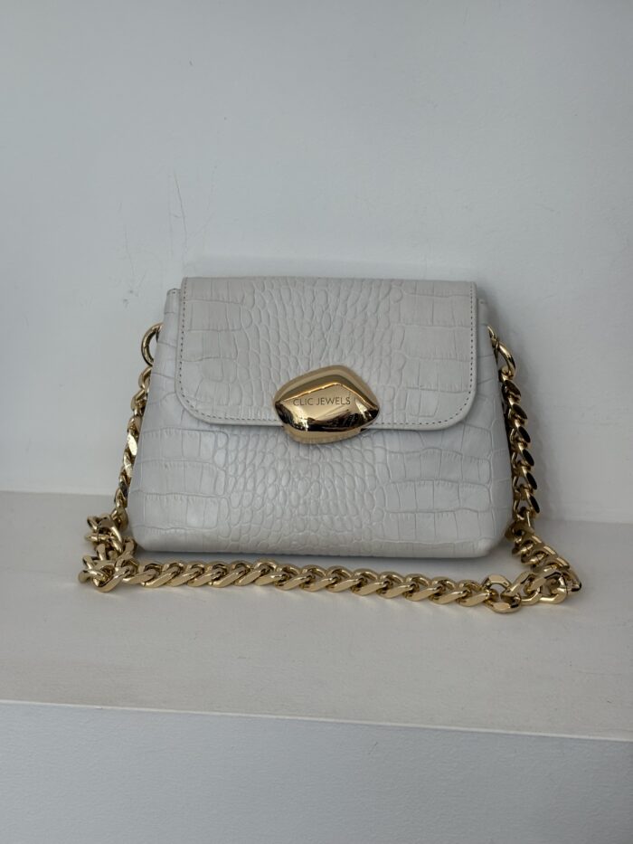MAYA MINIBAG (white croco genuine leather) - Image 1