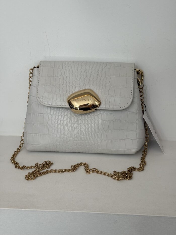 MAYA MINIBAG (white croco genuine leather) - Image 2