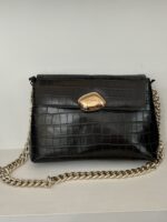 DONNA MEDIUM (black croco genuine leather)