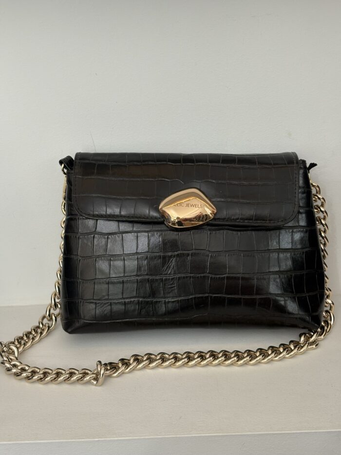 DONNA MEDIUM (black croco genuine leather) - Image 1