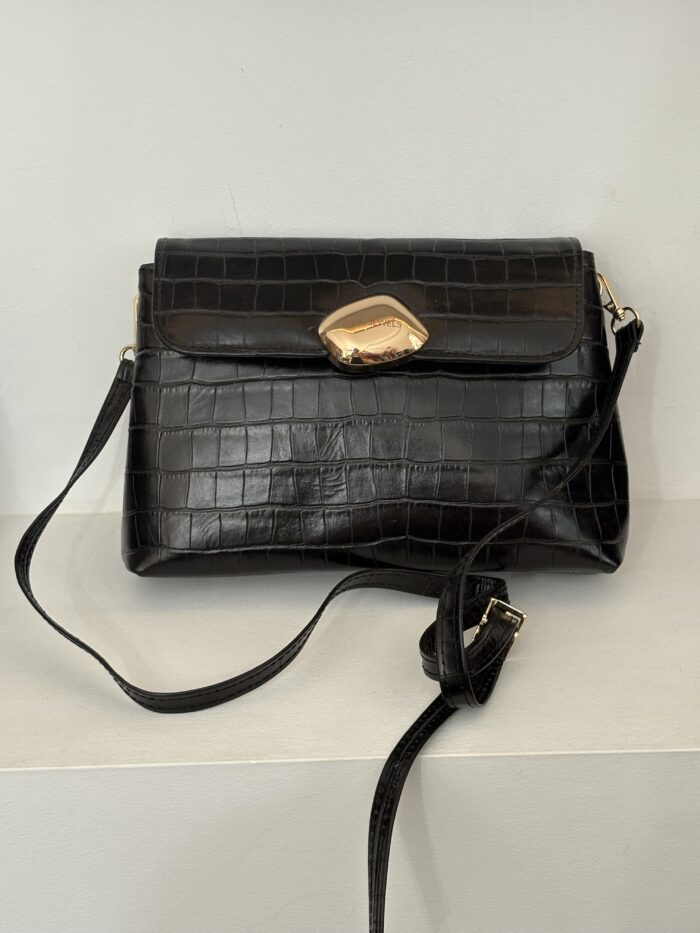 DONNA MEDIUM (black croco genuine leather) - Image 2