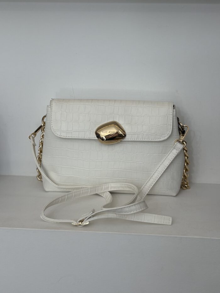 DONNA MEDIUM (white croco genuine leather) - Image 2
