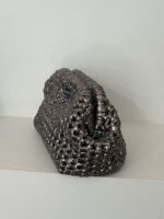 Grey metallic clutch bag - Image 2