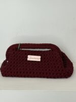 Burgundy knitted bag