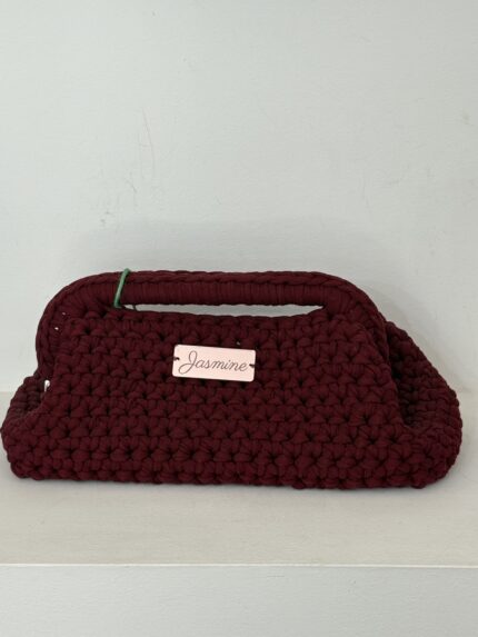 Burgundy knitted bag