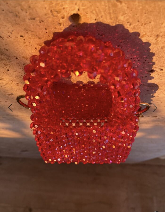 Red beaded bag - Image 2