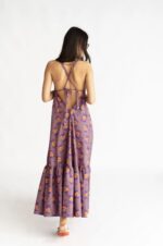 Colorful Fan Backless Dress - Image 2