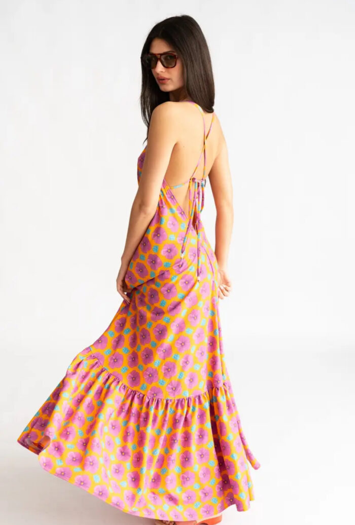 Orange Lily Backless Dress - Image 2