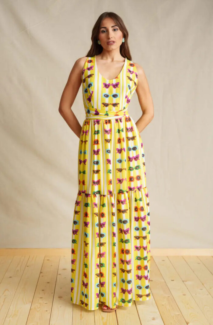 Retroholic Yellow Maxi Dress - Image 1