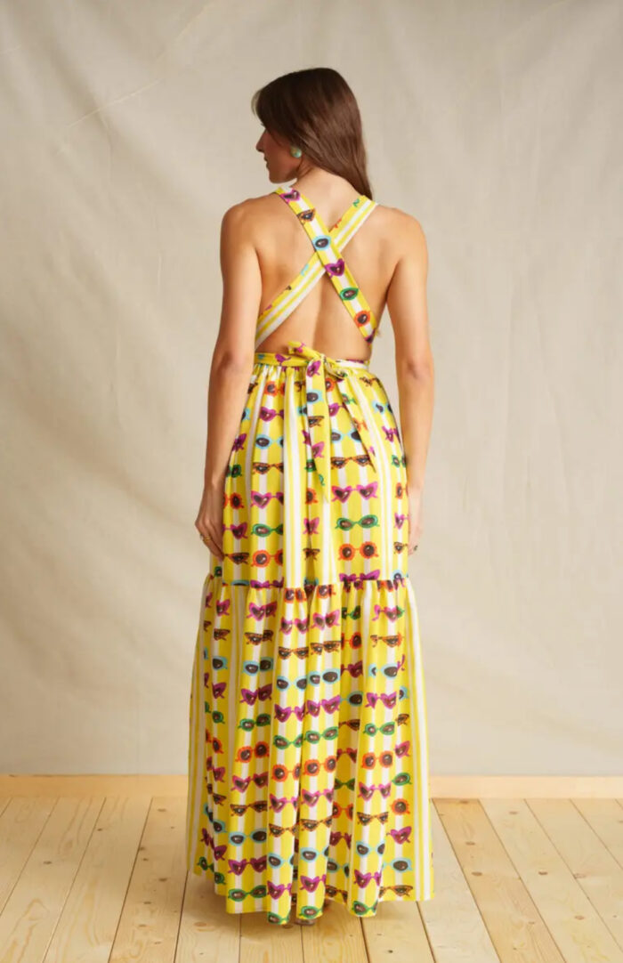 Retroholic Yellow Maxi Dress - Image 2