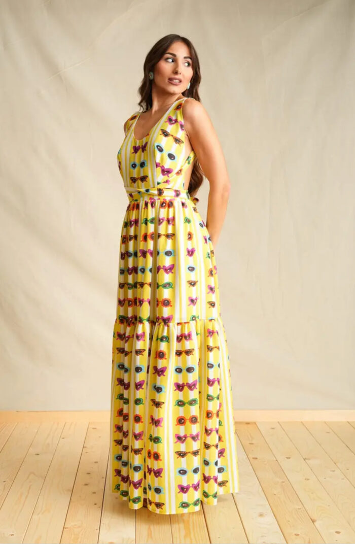 Retroholic Yellow Maxi Dress - Image 3