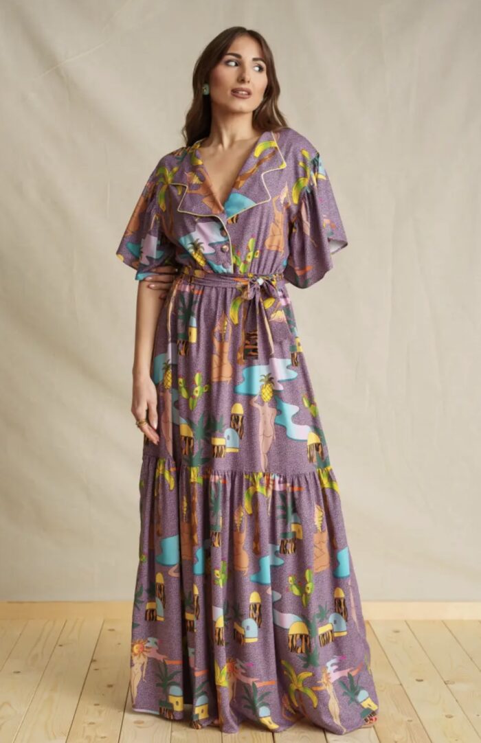 Purple Edem Maxi Dress - Image 1