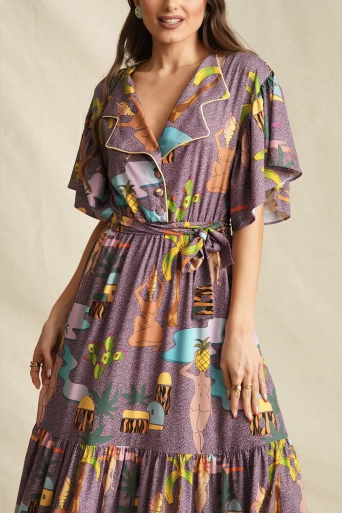 Purple Edem Maxi Dress - Image 4