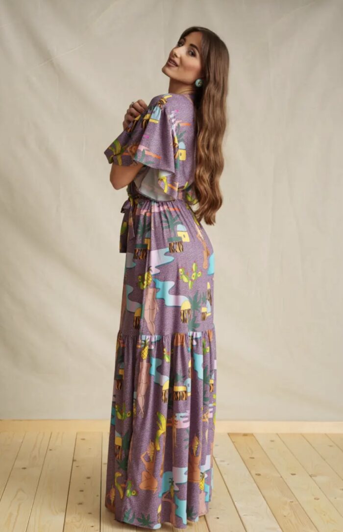 Purple Edem Maxi Dress - Image 3
